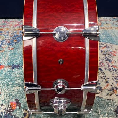 DW Tris Imboden's Chicago, 8x22" DW/May Bass Woofer with Internal Microphone 2002 - Transparent Wine Red Lacquer image 9