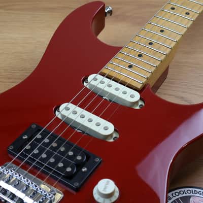 1990 Charvel Jackson Japan DK-065-SSH Dinky Superstrat (Red) image 4