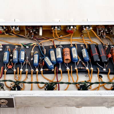 1961 Fender Bassman 6G6 Blonde Brown Panel Vintage Piggyback Tube Amp 1x12 Tone Ring w/ Oxford 12M6, Victoria Covers image 12