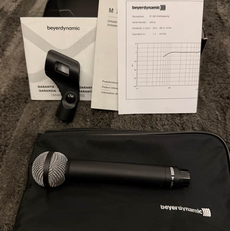 Beyerdynamic M 160 Hypercardioid Double Ribbon Microphone 2010s - Black image 1
