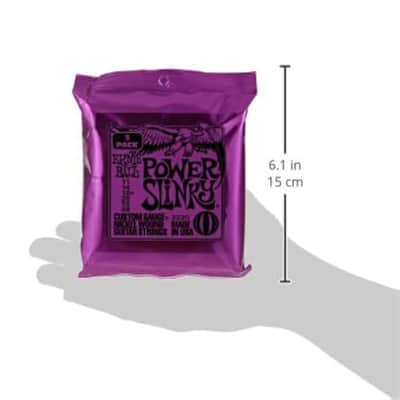 Ernie Ball Power Slinky Nickel Wound Electric Guitar Strings 3-pack, 11-48 Gauge (P03220) image 2