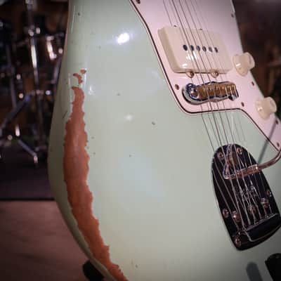 Fender Custom Shop 1963 Jazzmaster Relic Aged Surf Green image 6