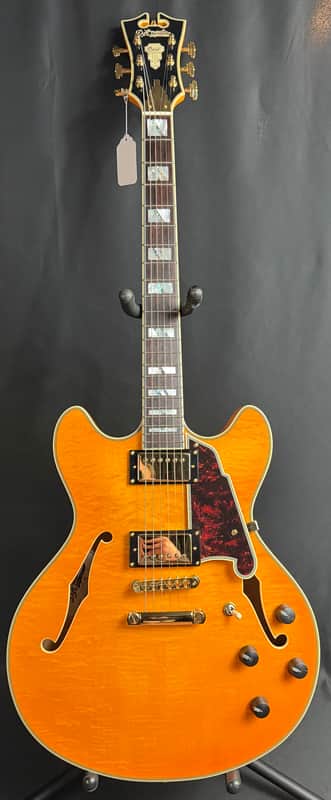 D'Angelico Excel DC Semi-Hollow Body Electric Guitar Amber Finish w/ OHSC image 1