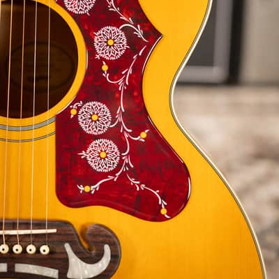 Epiphone J-200 Studio EC Acoustic/Electric Guitar - Antique Natural with Gig Bag image 10