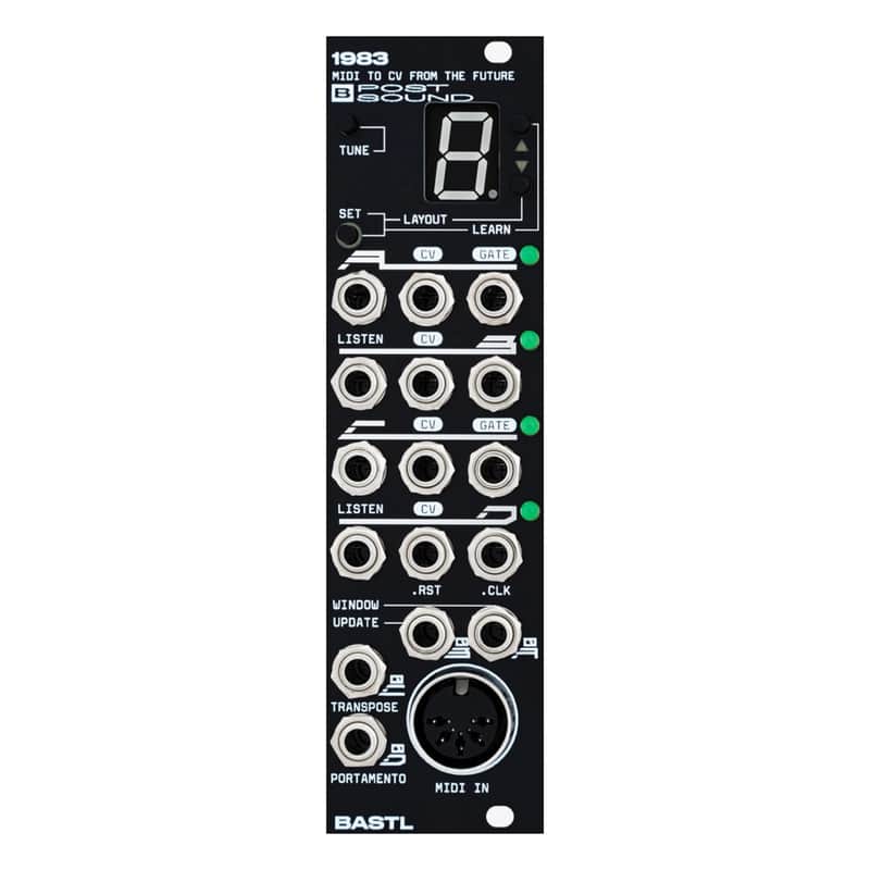 Bastl Instruments 1983 Eurorack CV & Gate to MIDI Module (Black) image 1