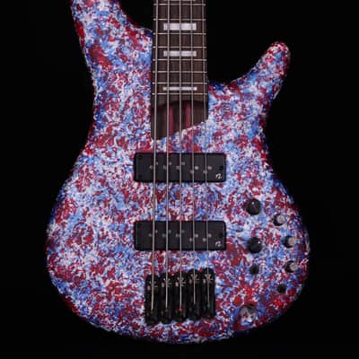 Ibanez SR5A250 SR Premium 5-String Electric Bass - Red, White and Blue image 1