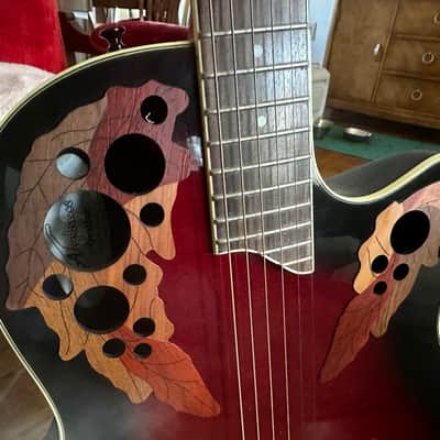 Ovation Applause AE-148 Acoustic-Electric Guitar – Redburst Finish – Excellent Condition image 3