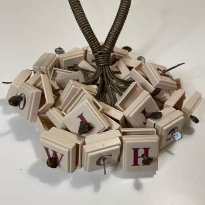 Immagine Upcycled Percussion - Upwords Game Tile Hand Rattle / Shaker - Small Tiles - 2