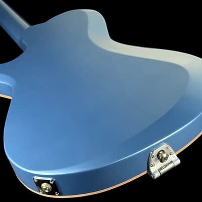 2026 Knaggs Chena Hollowbody LB with Bigsby & Lightning Bolt F-Holes ~ Pelham Blue image 4