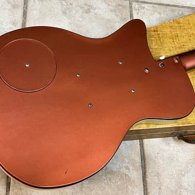 Vintage 1956 Danelectro U2 Electric Guitar Copper w original TWEED case image 5