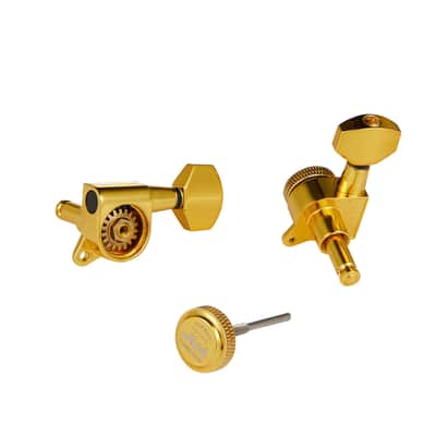 Guitar Locking Tuners 18:1 Guitar Tuning Keys Pegs Locking Tuning Machines Heads for Strat/Tele/Les Paul Electric/Acoustic Guitars Gold Right image 3