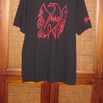 new A+ (with hang tag) genuine Gibson Firebird T-Shirt XL (X-Large), Black with Red Graphic, 60% Cotton / 40% Polyester - short sleeve GIBS-GA-FBBMXL (GA-FBBMXL) UPC # 711106533919 image 1