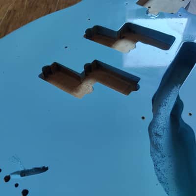 Fender Jazz Bass double P body 2023 - Daphne Blue image 3