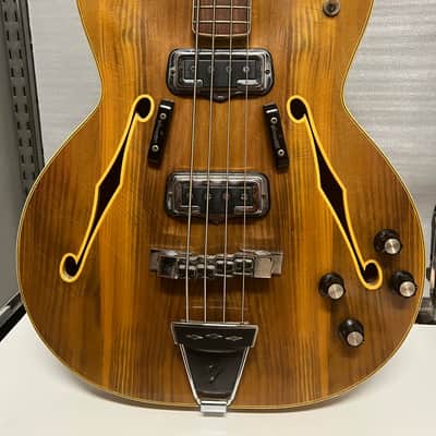 Fender Coronado Bass II 1968 - Transparent Brown With yellow trim image 8