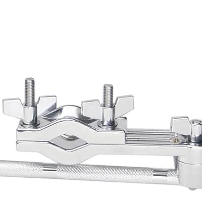 Cymbal L-Arm Rod Boom Arm with Mounting Clamp, 17.5" Splash Cymbal Arm with Bracket Holder Extension Attachment , 360°Cymbal Extension Mount Clamp Drum Set Accessories Silver image 3
