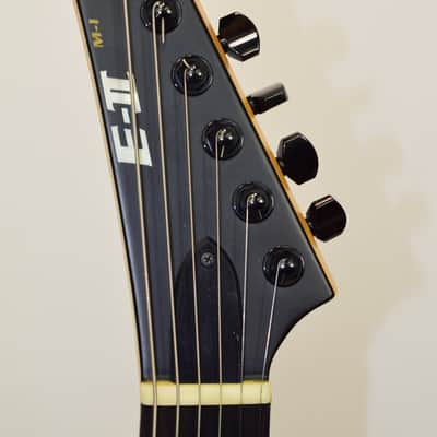 ESP E-II MI M-I Thru NT Electric Guitar, Black Satin w/ Case Bild 9