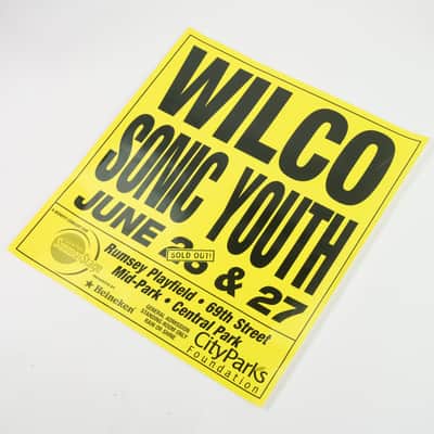 Wilco and Sonic Youth June 26-27 Poster - 22"x24" Owned by Sonic Youth image 2