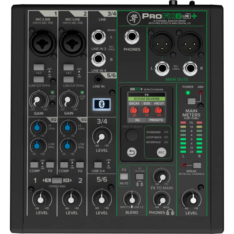 Mackie ProFX6v3+ 6-Channel Analog Mixer w/ Enhanced FX, USB Recording Modes, & Bluetooth image 1