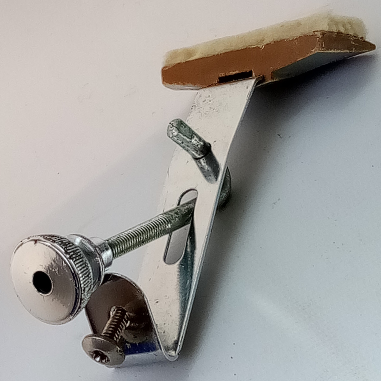 Premier Snare/Tom Drum Muffler/Tone Control Chrome Vintage 60s-70s White Felt UK — main photograph