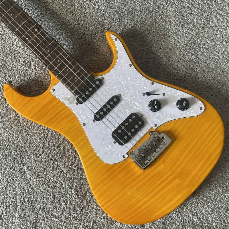 Xavier Tiger Maple Strat Style Electric Guitar, Alder Body, Maple Neck, Rosewood Fingerboard image 1