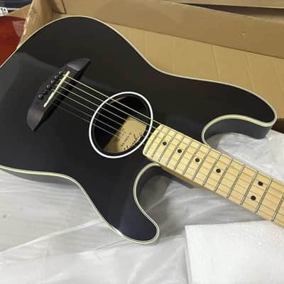 Custom Handmade Thin Body Acoustic Electric Guitar, Lamimated Spruce Top Body, Glossy Finish image 4
