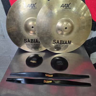 Sabian 18" AAX Arena Medium Marching Cymbals (Pair) 2010s - Brilliant image 2