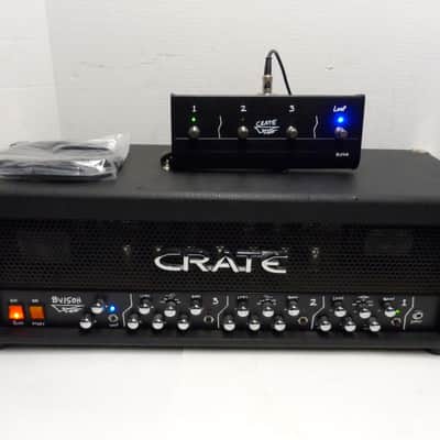 Vintage USA Crate BV150H BV 150 Watt Blue Voodoo 3 Channel Guitar Amp Head Tube Loop  w/ Footswitch image 1