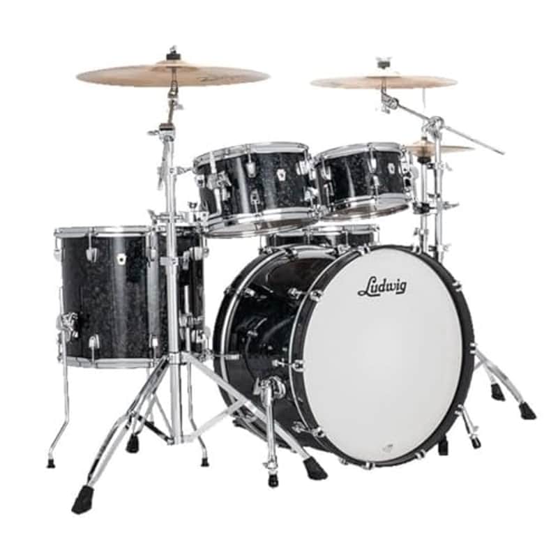 Ludwig Neusonic MOD2 22" 4 Piece Shell Pack, Ebony Pearl (LN34204TXA8) image 1