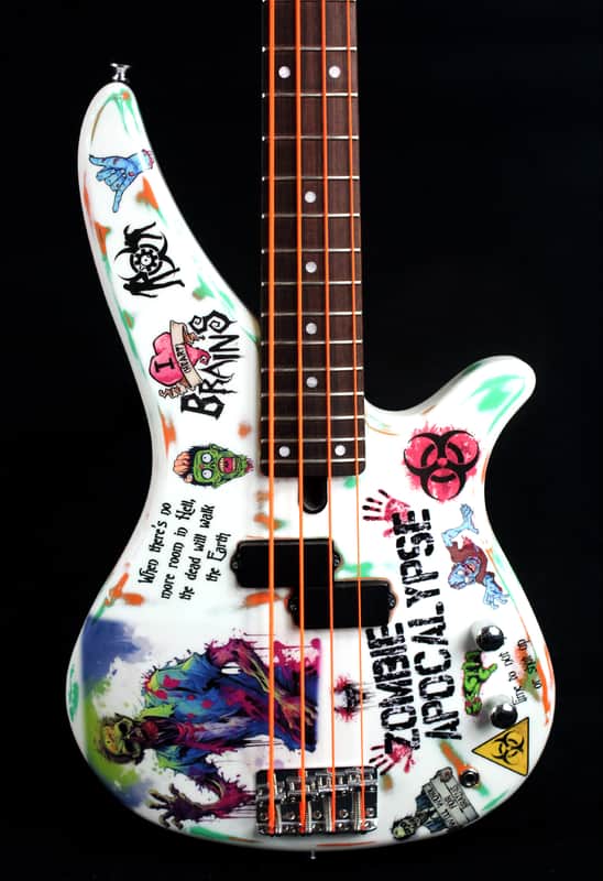 Custom Painted and Upgraded Yamaha RBX 260 With Matching Headstock And Graphics image 1