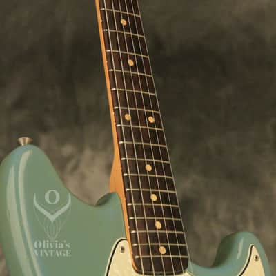 1964 Fender DUO-SONIC II Blue with '66 body CLAY DOTS + L-PLATE + '64 pickups image 11