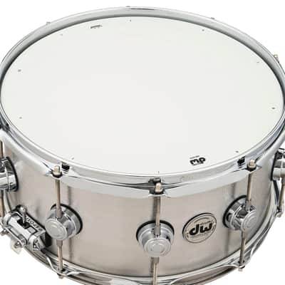 DW 6.5x14" 3mm Thick Aluminum Snare Drum with Chrome Hardware DRVA6514SVC image 2