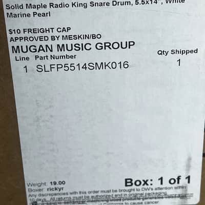 Slingerland Radio King 5.5" x 14" Solid Maple Snare - White Marine Pearl image 8