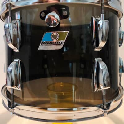 13" Ludwig  Vistalite tom - Smoke black, mid 70's image 2