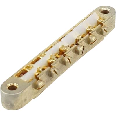 Faber ABRM-GAN ABRM Bridge, Fits 4mm studs, Aged Gold, Nylon saddles image 1