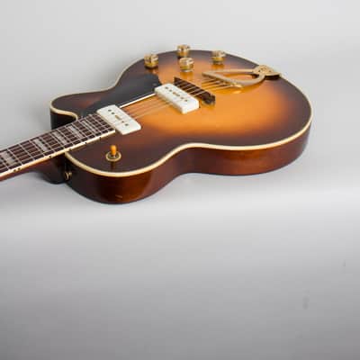 Guild  Aristocrat M-75 Thinline Hollow Body Electric Guitar (1956), ser. #3390, original brown hard shell case. image 7