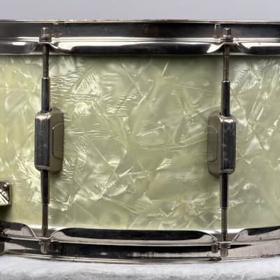 Ludwig WFL 7x14" Twin Strainer 30's Snare Drum - White Marine Pearl image 5