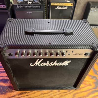 Marshall MG Carbon Fiber MG50CFX 2-Channel 50-Watt 1x12" Solid State Guitar Combo 2011 - 2018 - Black Carbon Fiber image 4