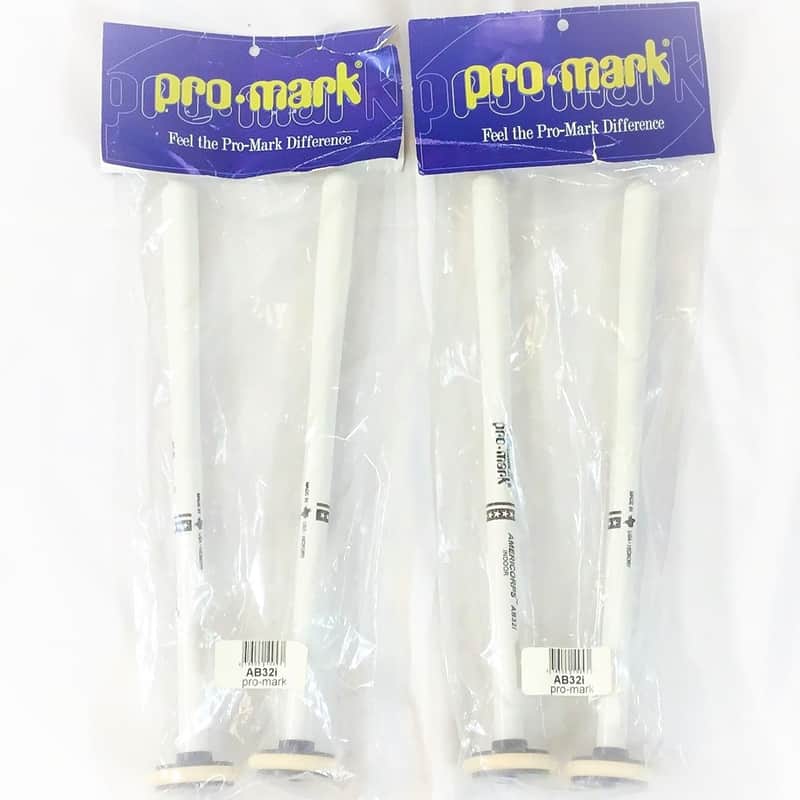 2pr.- Pro-Mark AB32i Americorp Indoor Percussion Rubber Bass Drum Mallets Large (New Old Stock) image 1