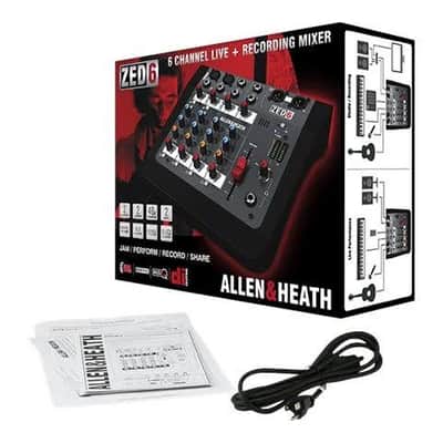 Allen & Heath ZED-6 Compact Analog Mixer 6 Input 2 Band EQ Hi Z MINT image 11
