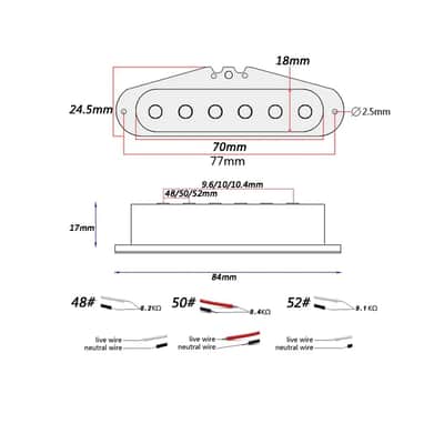 1 Set Alnico V Guitar Strat Style Single Coil Pickups image 5
