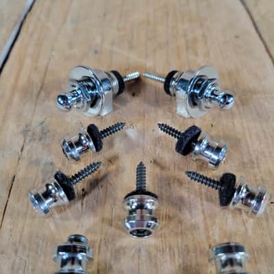 Schaller Straplocks With 5 Extra Sets of Strap Buttons - Chrome image 2