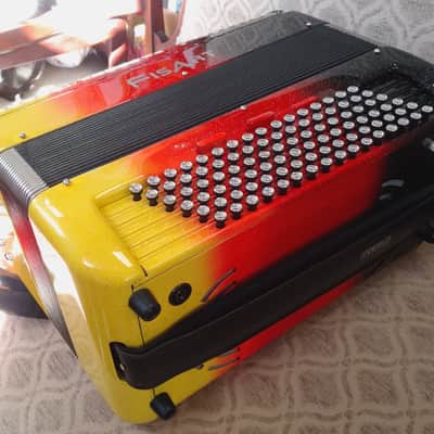 FISART MUSSETINA 4 ROW 4 REG 3 VOICE 96 BASS FRENCH COMPACT ACCORDION + MIDI D# image 4