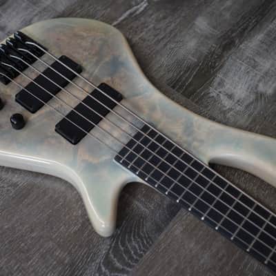 AIO S8-5 5-String Bass Guitar - White Burst 004 image 10