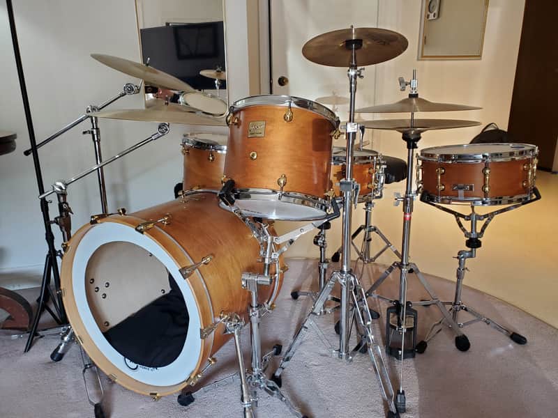2PC *Cadeson* Snare Drums Maple 14x5.5" & 13x5.5" Awesome Ultra Clean Pair image 1