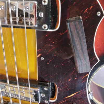 Sears Vintage 1960s Violin Bass Guitar Made in Japan 1960s Tobacco Burst image 5