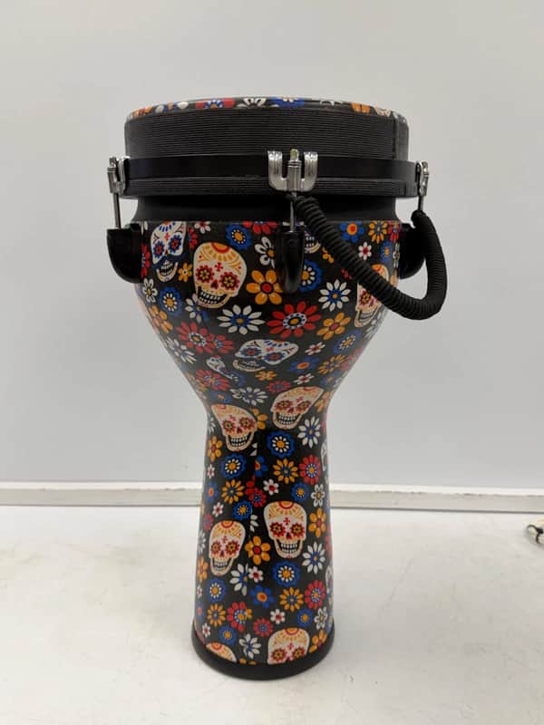 Meinl Percussion 12" JUMBO DJEMBE-DAY OF THE DEAD W/MATCHING HEAD image 1