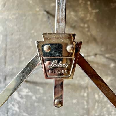 Vintage Ludwig Acrolite No. 404 5x14 Snare w/ Ludwig Flat Base Stand, PAT Wires & Original Heads image 6