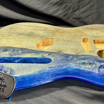 MH Customs Tidal Series "MIDNIGHT CURRENT" T-Style Guitar Body 2026 - Nitrocellulose Gloss image 4