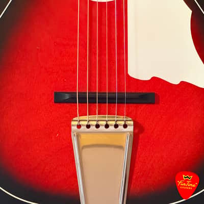 1960s Truetone “Fun Time” 5DC9510 Harmony-Built Redburst Parlor Guitar – “Baby Mama” image 4
