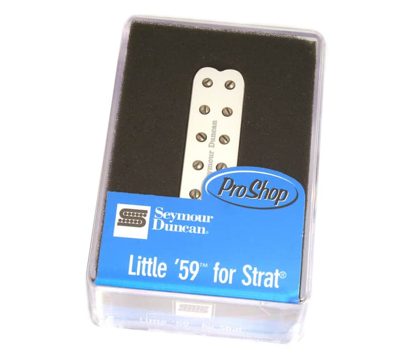 11205-21-W Seymour Duncan Little '59 Neck/Mid Pickup For Strat White SL59-1n image 1